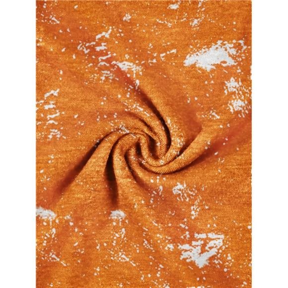 Halloween Pumpkin Print  T-shirShort Sleeve Crew Neck Loose T-shirt Women's - Picture 2 of 3